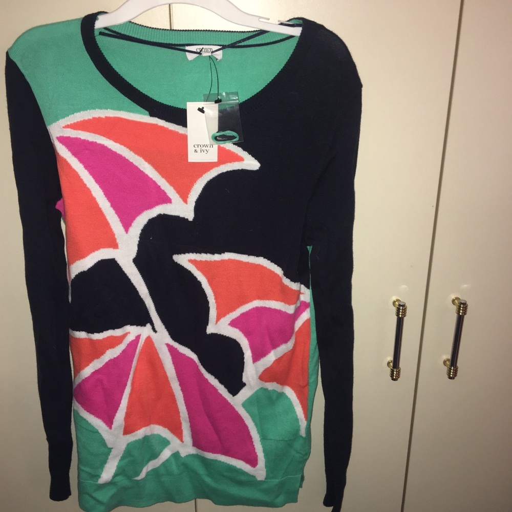 NWT, XSA, Crown & Ivy, Umbrella Sweater